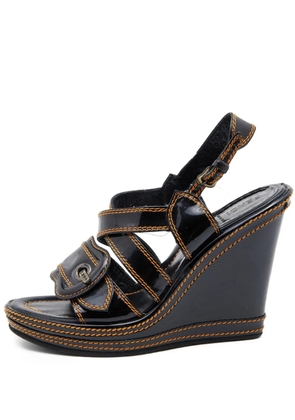Fendi Pre-Owned wedge sandals - Black