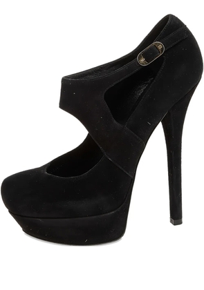 Fendi Pre-Owned 155mm cut-out platform pumps - Black