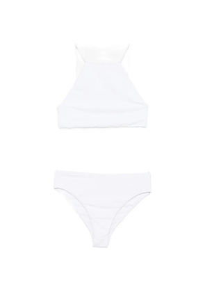 Osklen halterneck textured bikini - White