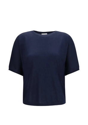 Brunello Cucinelli short-sleeve round-neck cashmere T-shirt - Blue