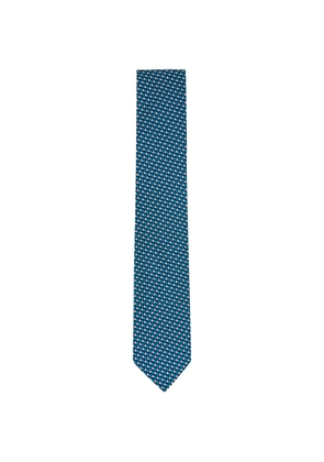 Zegna sailboat-print silk tie - Blue