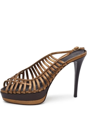 Giuseppe Zanotti Vintage pre-owned 120mm caged sandals - Gold
