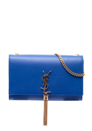 Saint Laurent Pre-Owned 2015 Medium Smooth Calfskin Monogram Kate Tassel crossbody bag - Blue