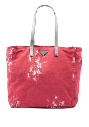 Prada Pre-Owned 2013-2026 Floral Printed Canvas tote bag - Pink