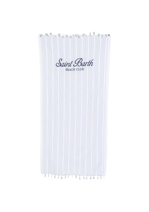 MC2 Saint Barth striped tasselled beach towel - Green