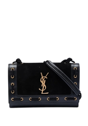 Saint Laurent Pre-Owned 2017 Medium Suede Rope Stitch Kate crossbody bag - Black