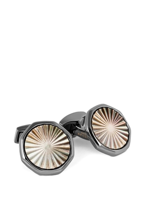 Tateossian Sunburst octagonal cufflinks - Silver