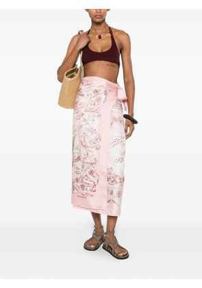 Ferragamo floral-print pareo - Pink