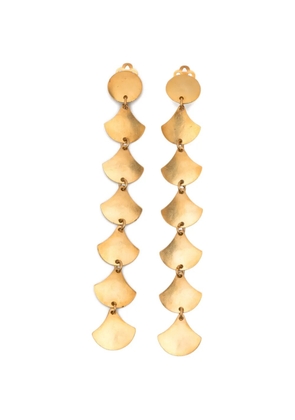Krizia Pre-Owned 1970s drop clip-on earrings - Gold