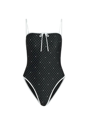 Karl Lagerfeld polka-dot swimsuit - Black