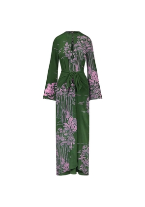 Johanna Ortiz Modern Landscape silk dress - Green
