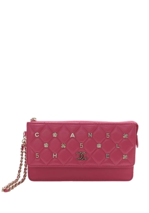CHANEL Pre-Owned 2020 Quilted Lambskin All About Chanel On Chain clutch bag - Pink