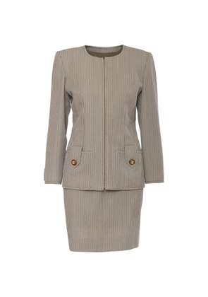 Vintage striped button dress - Neutrals