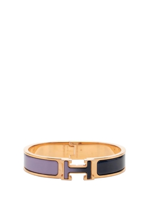 Hermès Pre-Owned 2000-2026 Narrow Enamel Clic H Fusion Bracelet PM costume bracelet - Gold