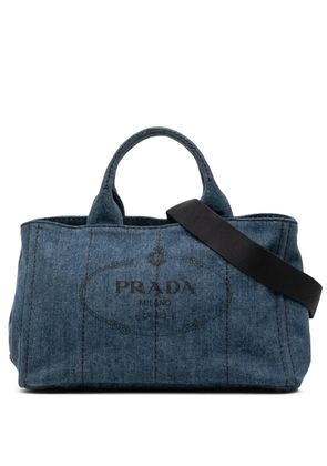 Prada Pre-Owned 2013-2026 Large Denim Canapa Logo satchel - Blue