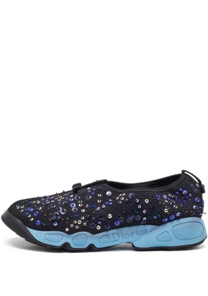 Christian Dior Pre-Owned Fusion sequin-embellished slip-on sneakers - Black
