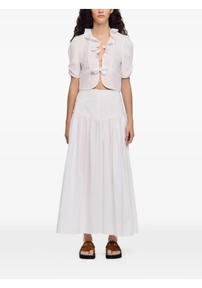 SANDRO ruffled-collar blouse - White