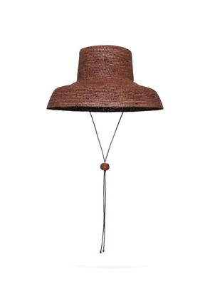 Johanna Ortiz Fierce Muse wide-brim hat - Brown