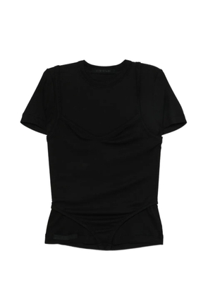 ALAINPAUL layered-effect ribbed T-shirt - Black