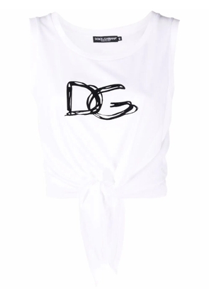 Dolce & Gabbana logo-print vest top - White