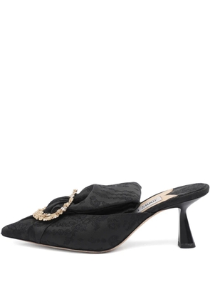 Jimmy Choo Pre-Owned Lulla embellished heeled mules - Black