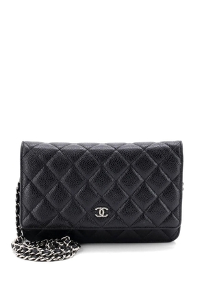 CHANEL Pre-Owned Wallet on Chain Quilted Caviar crossbody bag - Black