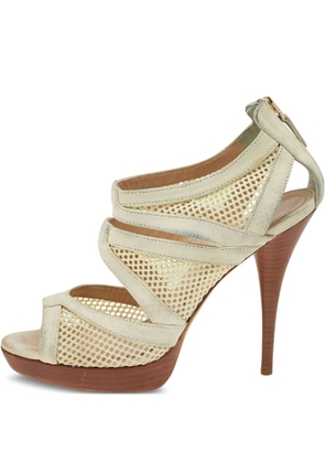 Fendi Pre-Owned 125mm mesh sandals - White