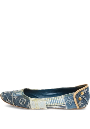 Louis Vuitton Pre-Owned Monogram denim ballet flats - Blue