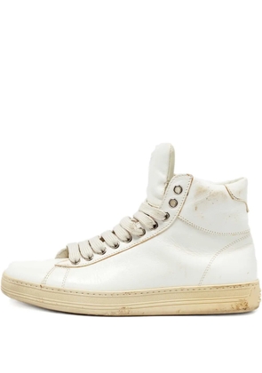 Tom Ford Vintage leather lace-up sneakers - White