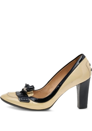 Tod's Vintage pre-owned 95mm tassel-detail leather pumps - Neutrals