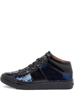 Jimmy Choo Pre-Owned 2024 sequin-embellished sneakers - Black