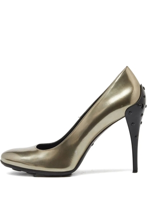 Tod's Vintage leather heeled pumps - Metallic