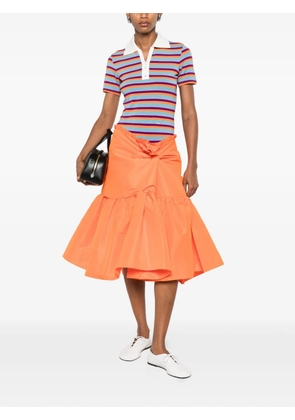 Nº21 striped zip-up polo top - Blue