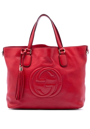 Gucci Pre-Owned 2016-2026 Large Leather Soho Working Tote satchel - Red