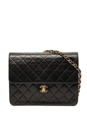 CHANEL Pre-Owned 2002-2003 Small CC Quilted Lambskin Single Flap crossbody bag - Black
