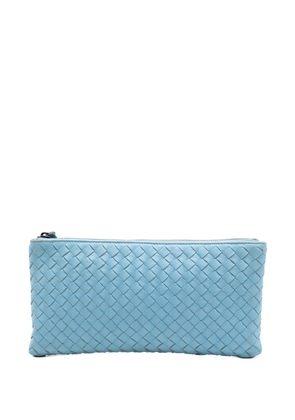 Bottega Veneta Pre-Owned 2012-2026 Small Nappa Intrecciato Zip Pouch clutch bag - Blue