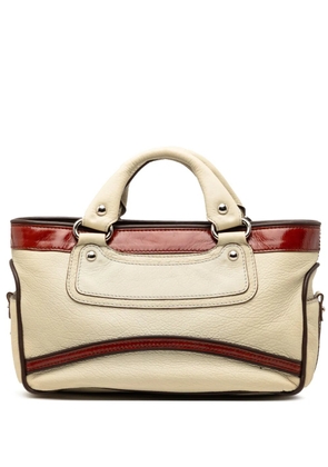 Celine Pre-Owned 20th Century Tricolor Leather Boogie handbag - White