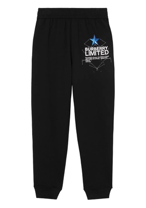 Burberry logo-print cotton track pants - Black