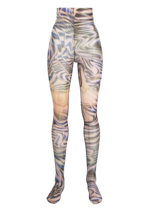 Diesel P-Koll abstract-print leggings - Neutrals