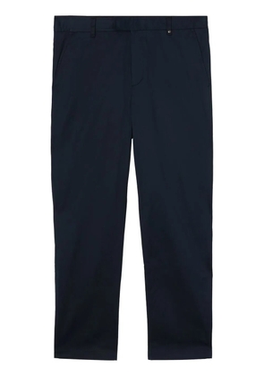 Burberry embroidered monogram straight-leg trousers - Blue