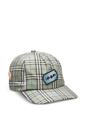 PDF check-pattern patch-detail baseball cap - Green