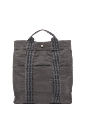 Hermès Pre-Owned 20th Century HERMES Herline Ad MM Rucksack canvas Nylon canvas Gray Used unisex backpack - Grey