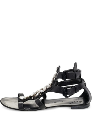 Giuseppe Zanotti Vintage crystal-embellished sandals - Black