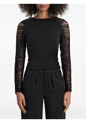 Contessa Mills Medusa fringe-detail top - Black