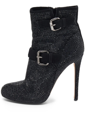 Le Silla pre-owned 120mm rhinestoned boots - Black