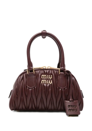Miu Miu Matelassé leather shoulder bag - Red