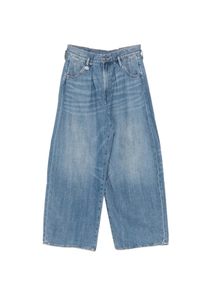 R13 whiskered pleated jeans - Blue