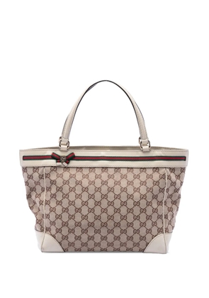 Gucci Pre-Owned 2016-2026 GG Canvas Web Mayfair tote bag - White