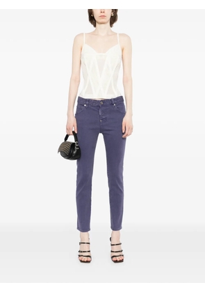 DSQUARED2 logo-tag slim-fit jeans - Purple
