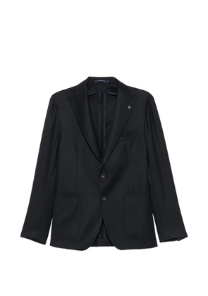 Tagliatore herringbone-weave blazer - Blue
